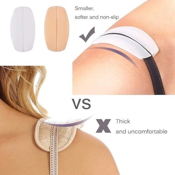 Silicone Bra Strap Pads Cushions Bra Strap Holders for Slipping Ease Shoulder - Picture 1 of 6